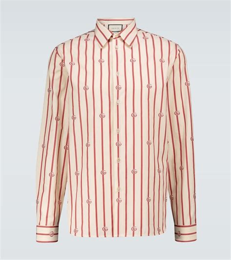 gucci double g stripe shirt|Double G cotton.